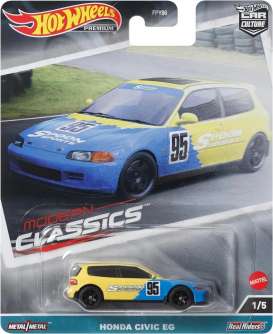 Honda  - Civic EG  yellow/blue - 1:64 - Hotwheels - HKC67 - hwmvHKC67 | Toms Modelautos