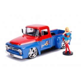 Ford  - F-100 *Supergirl* 1952 red/blue - 1:24 - Jada Toys - 30454 - jada253255008 | Toms Modelautos