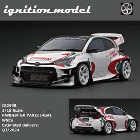 Toyota  - Yaris GR white/red/green - 1:18 - Ignition - IG2908 - IG2908 | Toms Modelautos