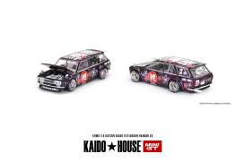 Datsun  - 510 Wagon Kaido House V3 1972 black - 1:64 - Mini GT - KHMG114 - MGTKHMG114 | Toms Modelautos