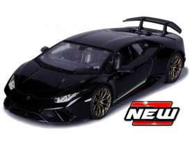 Lamborghini  - Huracan black - 1:24 - Bburago - 21092z - bura21092z | Toms Modelautos