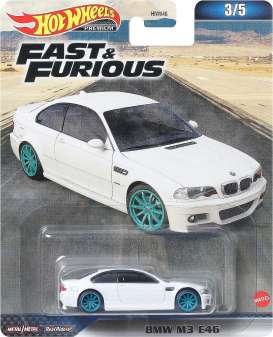 BMW  - M3 E46 F&F white - 1:64 - Hotwheels - HNW52 - hwmvHNW52 | Toms Modelautos