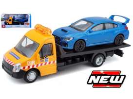 Subaru  - WRX STI 2017 orange/blue - 1:43 - Bburago - 31413 - bura31413 | Toms Modelautos
