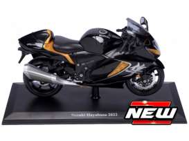 Suzuki  - Hayabusa 2022 black/orange - 1:12 - Maisto - 32724 - mai32724 | Toms Modelautos