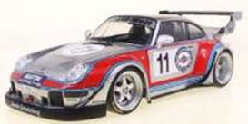 Porsche  - 911 2020 grey/blue/red - 1:18 - Solido - 1808502 - soli1808502 | Toms Modelautos