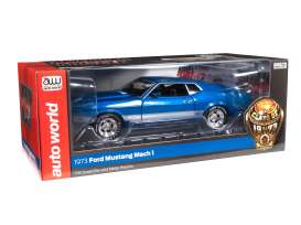 Ford  - Mustang Mach 1 1973 blue - 1:18 - Auto World - AMM1323 - AMM1323 | Toms Modelautos