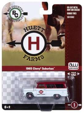 Chevrolet  - Suburban 1965 white/red - 1:64 - Auto World - SP147 - AWSP147 | Toms Modelautos