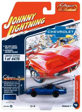 Chevrolet  - Corvette 1979 dark blue - 1:64 - Johnny Lightning - SP324B - JLSP324B | Toms Modelautos