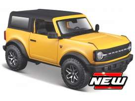 Ford  - Bronco 2021 yellow/black - 1:24 - Maisto - 31530Y - mai31530Y | Toms Modelautos