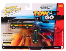 Ford  - F-150 With Dolly 1993 green/yellow - 1:64 - Johnny Lightning - SP379 - JLSP379 | Toms Modelautos