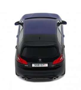 Peugeot  - 308 GTI 2018 blue/black - 1:18 - OttOmobile Miniatures - OT922 - otto922 | Toms Modelautos