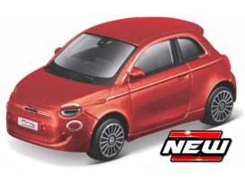 Fiat  - 500e 2021 red - 1:43 - Bburago - 3045R - bura30456R | Toms Modelautos