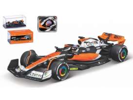 McLaren  - MCL60 2023 orange/black/blue - 1:43 - Bburago - 38088P - bura38088P | Toms Modelautos