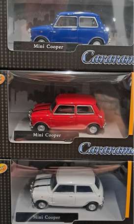Mini  - Cooper lime/red/white/blue - 1:43 - Cararama - 4-41350 - cara41350 | Tom's Modelauto's