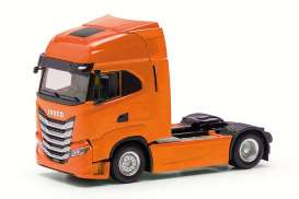 Iveco  - S-Way orange - 1:87 - Herpa - H313445-003 - herpa313445-003 | Toms Modelautos