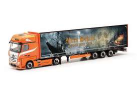 Mercedes Benz  - Actros orange/black - 1:87 - Herpa Trucks - H317450 - herpa317450 | Toms Modelautos