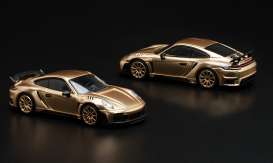 Porsche  - 992 gold - 1:64 - Pop Race Limited - PR640042 - PR640042 | Toms Modelautos