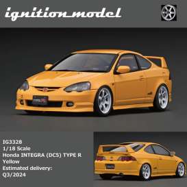 Honda  - Integra  (DC5) TYPE R  yellow - 1:18 - Ignition - IG3328 - IG3328 | Toms Modelautos