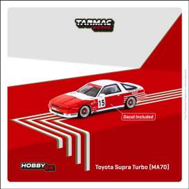 Toyota  - Supra Turbo 1987 red/white - 1:64 - Tarmac - T64-064-87ETC15 - TC-T64-064-87ETC15 | Toms Modelautos