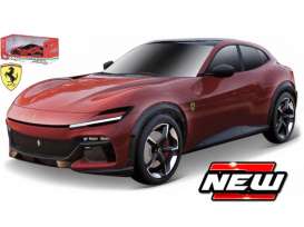 Ferrari  - Purosangue SUV red - 1:24 - Bburago - 26030R - bura26030R | Toms Modelautos