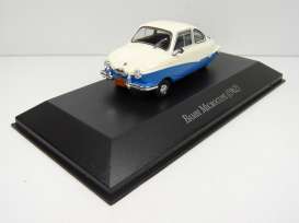 Fulda  - Bambi Microcoupe 1962 white/blue - 1:43 - Magazine Models - ARG97 - magARG97 | Toms Modelautos