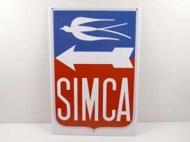 Metal Signs  - Simca red/white/blue - Magazine Models - magPB204 - magPB204 | Toms Modelautos