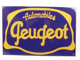 Metal Signs  - Peugeot blue/yellow - Magazine Models - magPB221 - magPB221 | Toms Modelautos