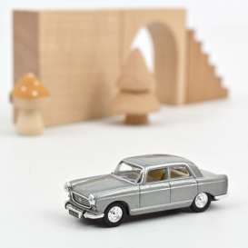 Peugeot  - 404 1968 grey metallic - 1:87 - Norev - 474449 - nor474449 | Toms Modelautos