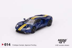 Ford  - GT 2020 blue - 1:64 - Mini GT - 00614-L - MGT00614lhd | Toms Modelautos