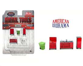 Tools Garage Accessoires - Metal Tools set various - 1:64 - American Diorama - 2411MJ - AD2411MJ | Toms Modelautos