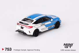 Honda  - Civic Type R 2023 blue/white - 1:64 - Mini GT - 00753-L - MGT00753lhd | Toms Modelautos