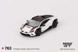 Lamborghini  - Huracan 2023 white/black/red - 1:64 - Mini GT - 00763-L - MGT00763lhd | Toms Modelautos