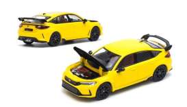 Honda  - Civic yellow - 1:64 - Pop Race Limited - PR640062 - PR640062 | Toms Modelautos