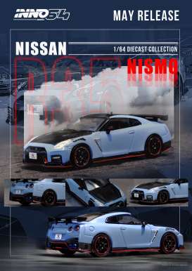 Nissan  - GT-R R35 grey - 1:64 - Inno Models - in64-R35NSE-STGR - in64-R35NSE-STGR | Toms Modelautos