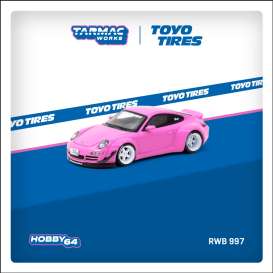 Porsche  - RWB 997 pink - 1:64 - Tarmac - T64-057-PN - TC-T64-057-PN | Toms Modelautos