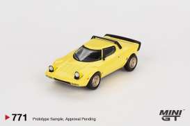 Lancia  - Stratos HF 2023 yellow - 1:64 - Mini GT - 00771-L - MGT00771lhd | Toms Modelautos