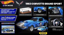 Mega Blocks  - Corvette 1963 blue - 1:15 - Mattel - HWW23 - MegaHWW23 | Toms Modelautos