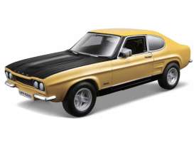 Ford  - Capri RS2600 1970 yellow/black - 1:32 - Bburago - 43055 - bura43055 | Toms Modelautos