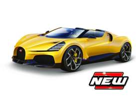 Bugatti  - W16 yellow/black - 1:18 - Bburago - 11051Y - bura11051Y | Toms Modelautos