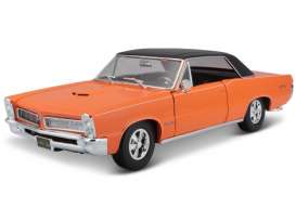 Pontiac  - GTO 1965 orange/black - 1:18 - Maisto - 31885o - mai31885o | Toms Modelautos