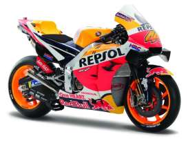 Honda  - RC213V 2021 orange/red/white - 1:18 - Maisto - 36372E - mai36372E | Toms Modelautos