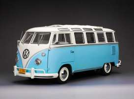 Volkswagen  - Samba bus  1962 white/blue - 1:12 - SunStar - 5086 - sun5086 | Toms Modelautos