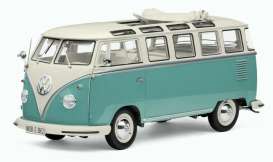Volkswagen  - Samba bus  1962 white/turquoise - 1:12 - SunStar - 5087 - sun5087 | Toms Modelautos