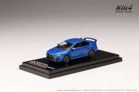 Mitsubishi  - Lancer Evolution X blue - 1:64 - Hobby Japan - HJ642053ABL - HJ642053ABL | Toms Modelautos