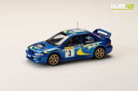 Subaru  - Impreza 1997 blue/yellow - 1:43 - Hobby Japan - HJR431001A - HJR431001A | Toms Modelautos