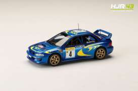 Subaru  - Impreza 1997 blue/yellow - 1:43 - Hobby Japan - HJR431001B - HJR431001B | Toms Modelautos