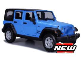 Jeep  - Wrangler Unlimited 2015 blue - 1:24 - Maisto - 31268B - mai31268B | Toms Modelautos