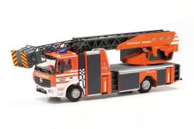 Mercedes Benz  - Atego red/yellow - 1:87 - Herpa - H097840 - herpa097840 | Toms Modelautos