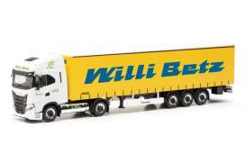 Iveco  - S-way yellow/blue - 1:87 - Herpa - H317931 - herpa317931 | Toms Modelautos