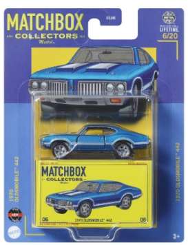 Oldsmobile  - 442 blue - 1:64 - Matchbox - HVW12 - MBHVW12 | Toms Modelautos